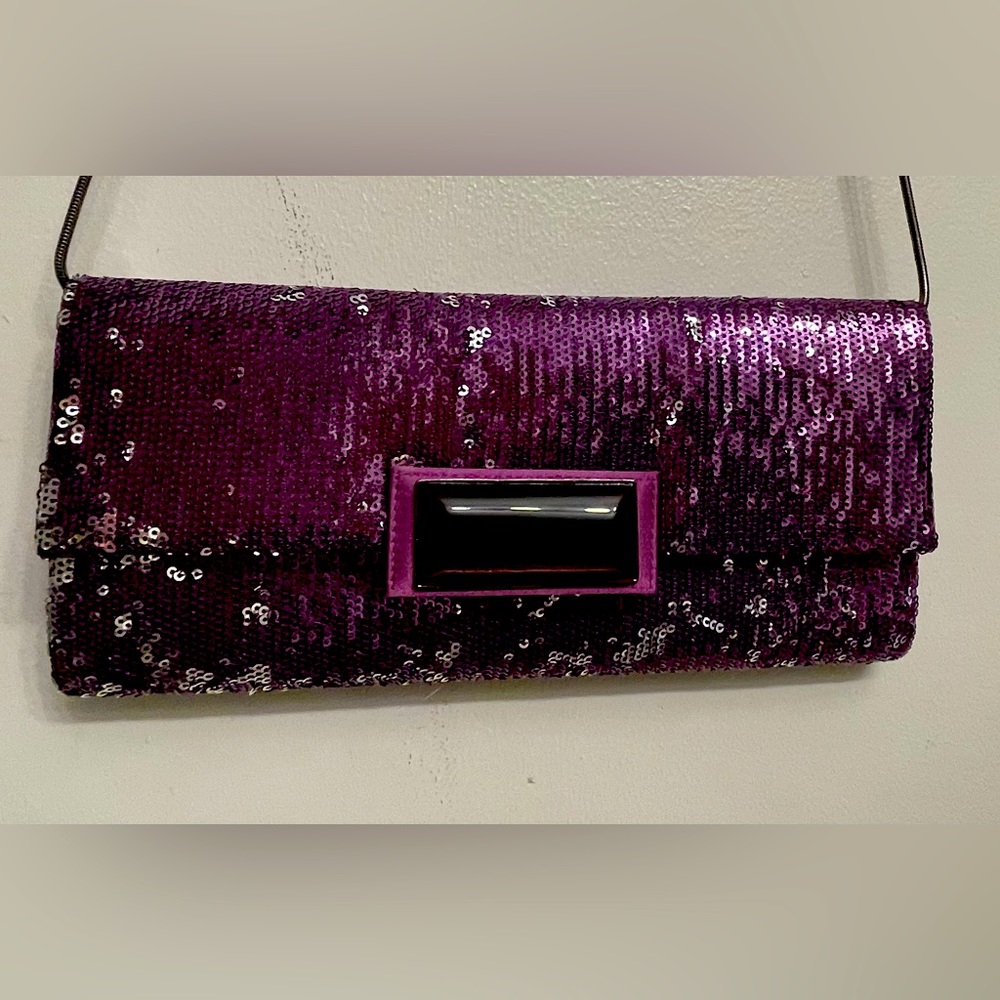 Nordstrom Purple Sequin Clutch